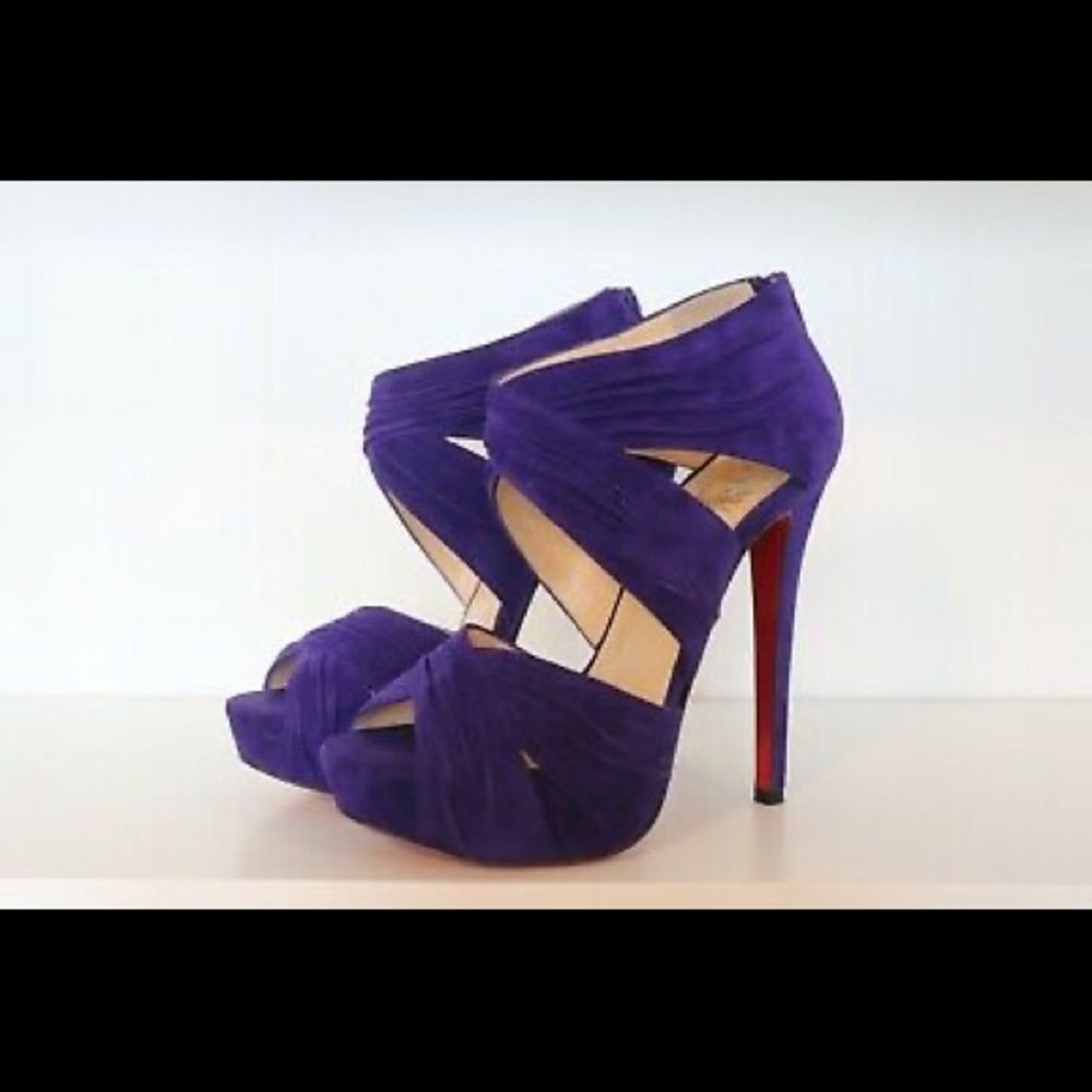 AUTHENTIC Louboutin Bandra 140 Veau Velours 37